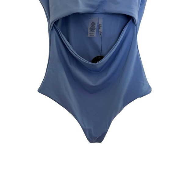 Lulus Medium Bolt Cut-Out Medium Blue Women's One-Piece Swimsuit Swimwear NWT - Picture 3 of 6